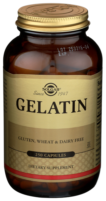 Solgar Natural Gelatin With Calcium Carbonate, 250 Capsules